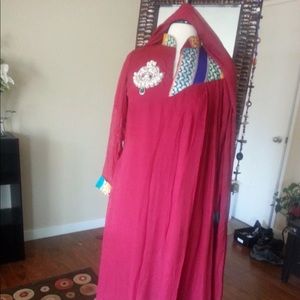 Designer party wear cheffone dress outfit fit